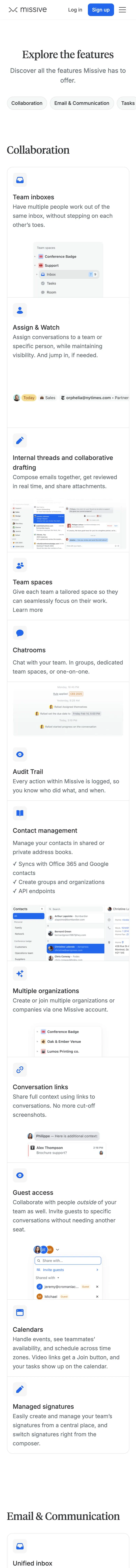 Missive — Boshqa