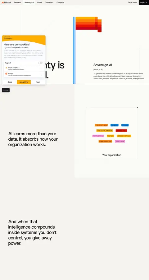 mistral.ai — Landing sahifa
