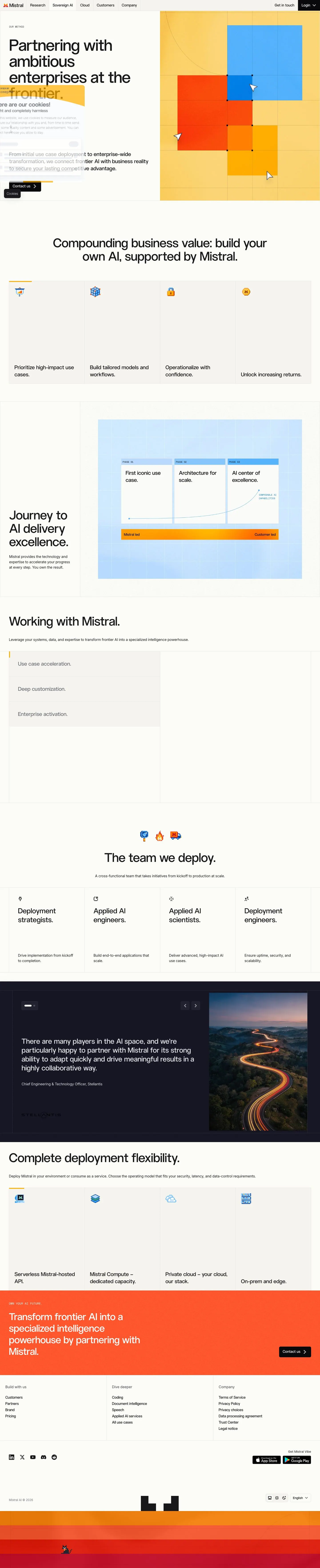 mistral.ai — Landing sahifa