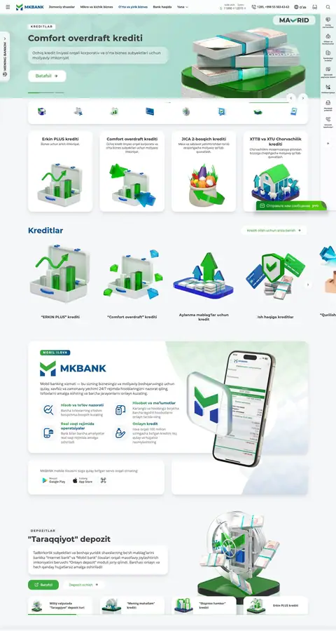 Mikrokreditbank — Bosh sahifa