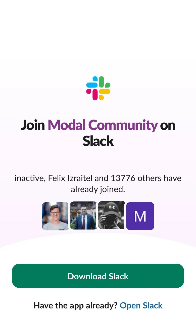 Modal — Sign up