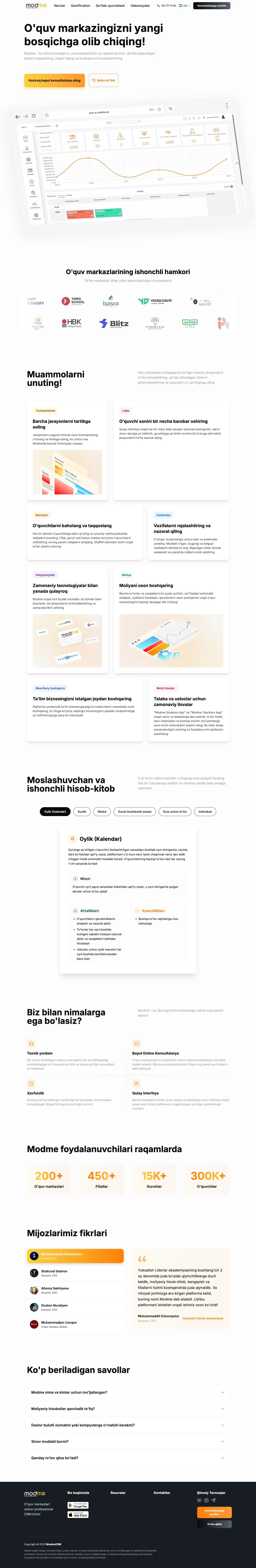 Modme — Bosh sahifa
