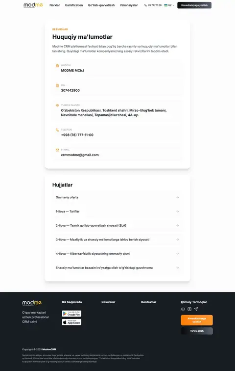 Modme — Boshqa
