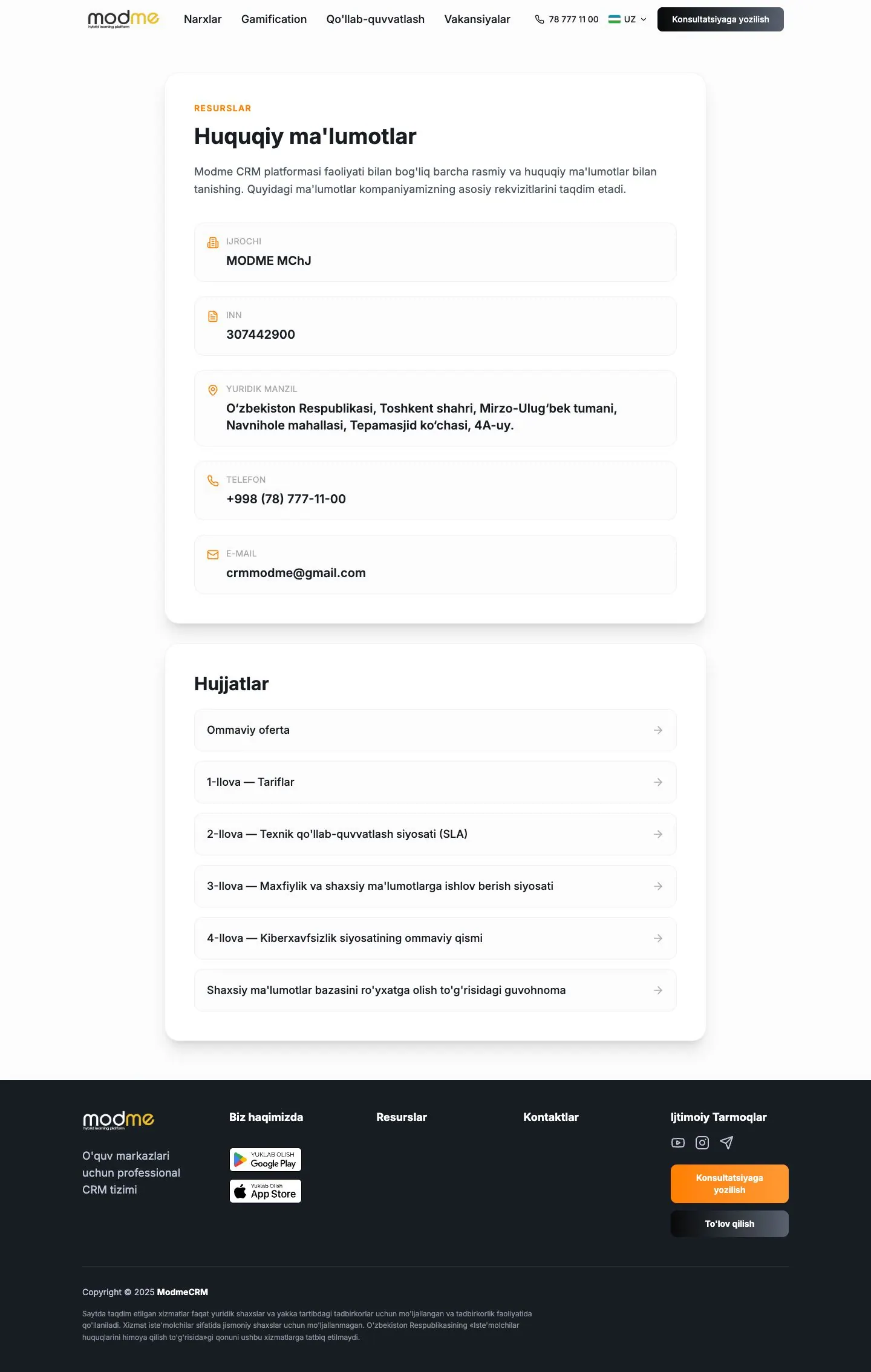 Modme — Boshqa