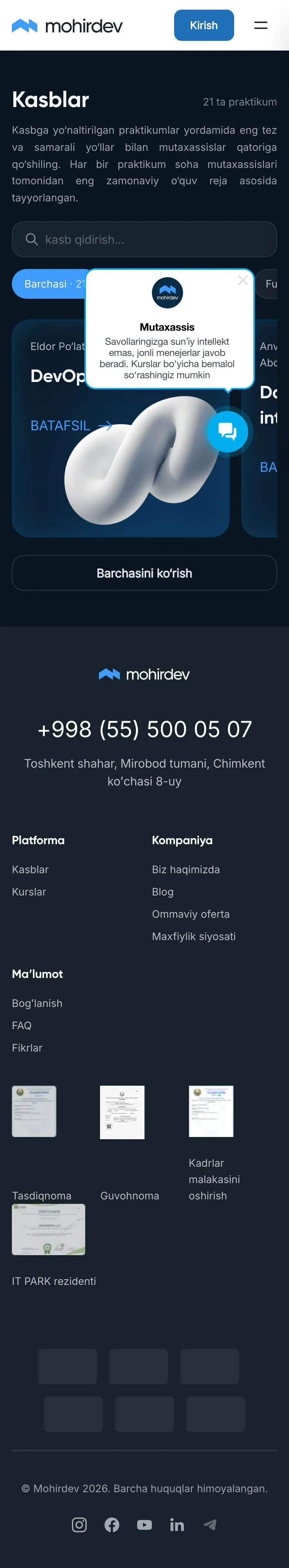 Mohirdev — Katalog