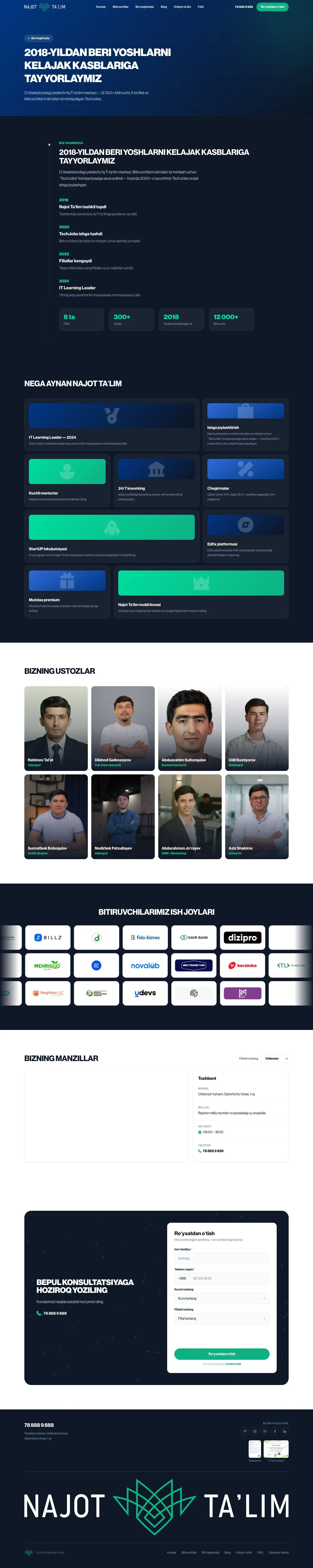 Najot Ta'lim — Biz haqimizda