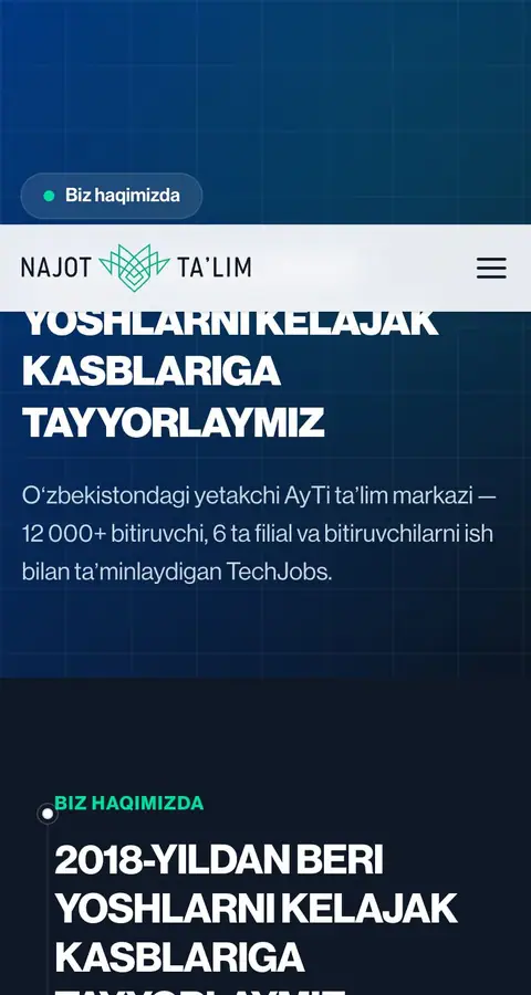 Najot Ta'lim — Biz haqimizda