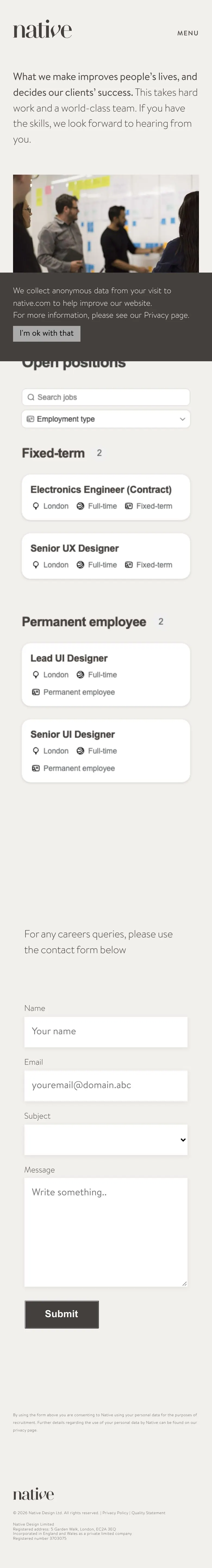native.com — Vakansiyalar