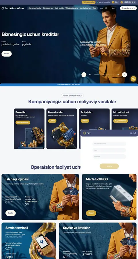 Orient Finans Bank — Landing page