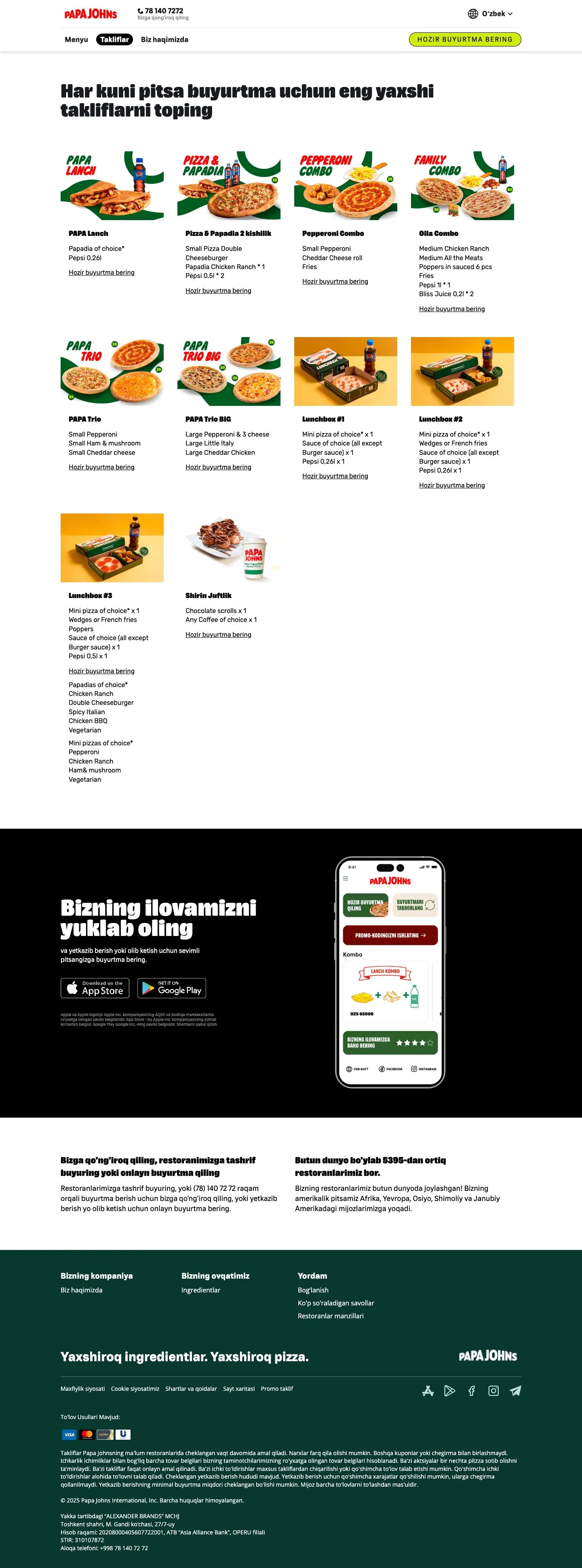 papajohns.uz — Promo