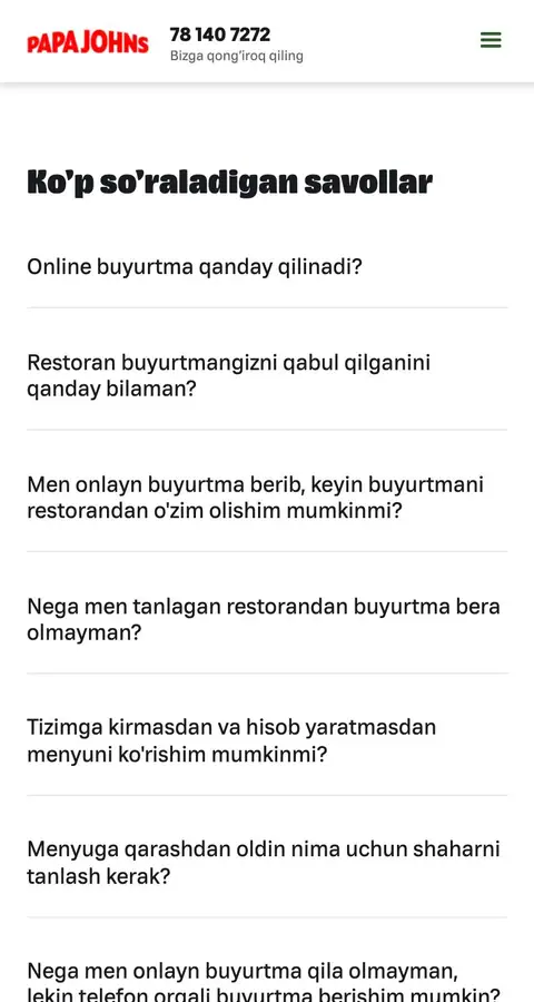 Yordam va FAQ