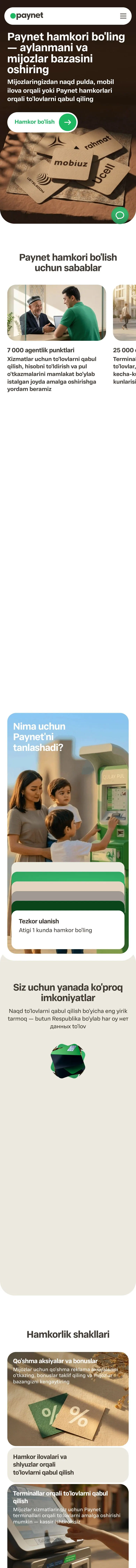 paynet.uz — Landing sahifa