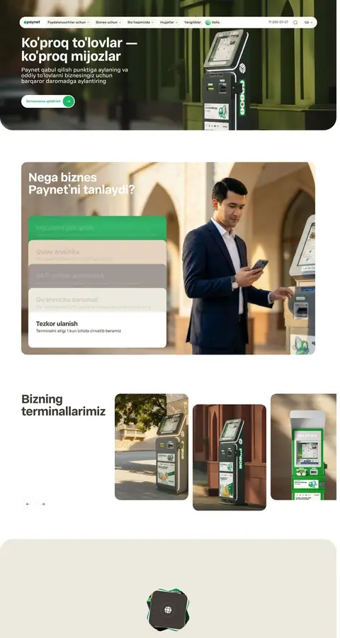 paynet.uz — Landing sahifa