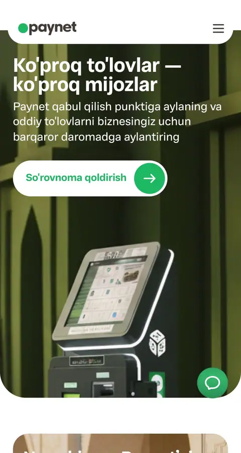 paynet.uz — Landing sahifa