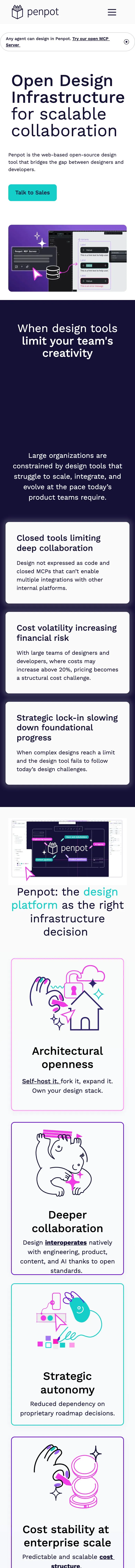 Penpot — Landing sahifa