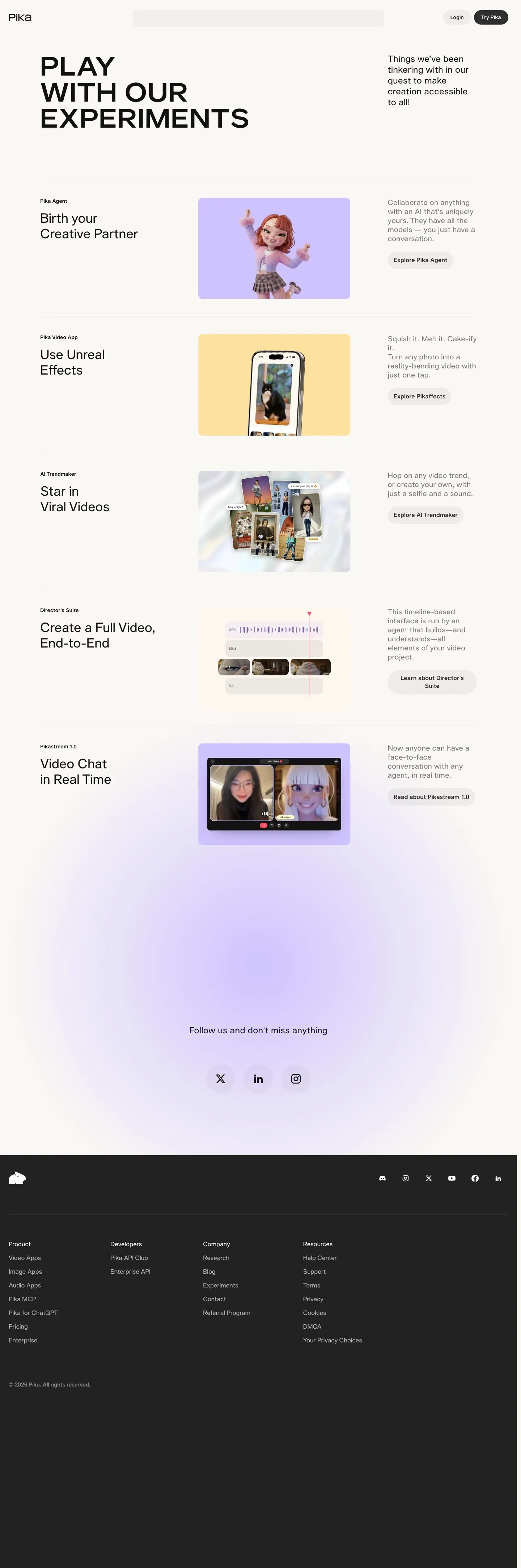 Pika — Katalog