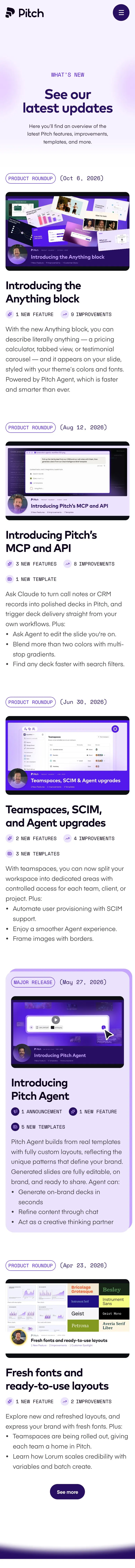 Pitch — Boshqa