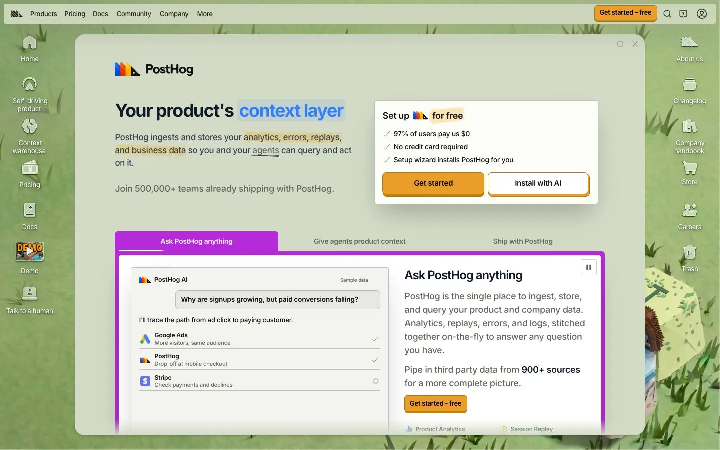 posthog.com — Bosh sahifa
