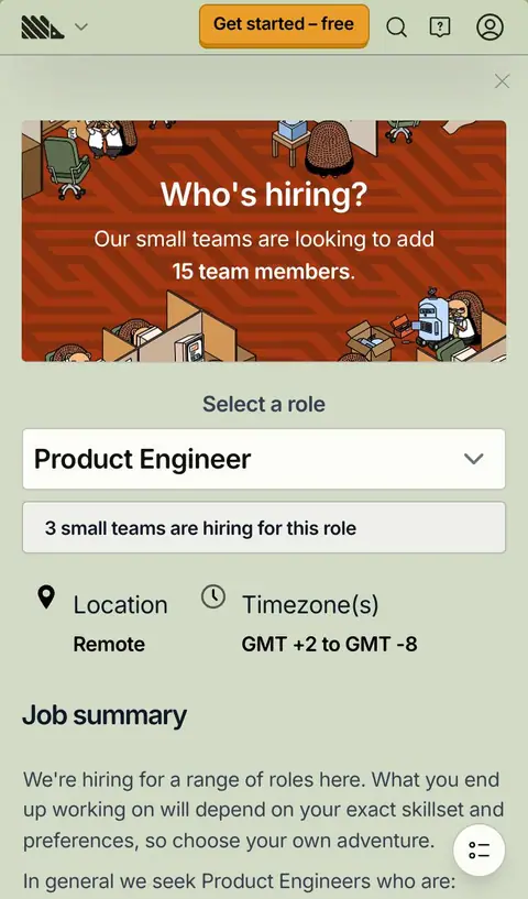 posthog.com — Vakansiyalar