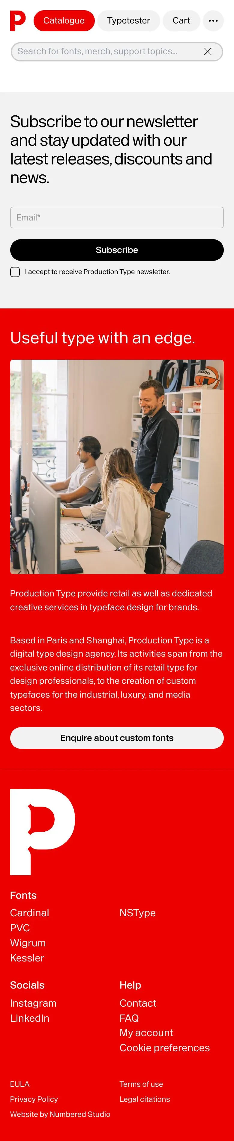 Production Type — Search