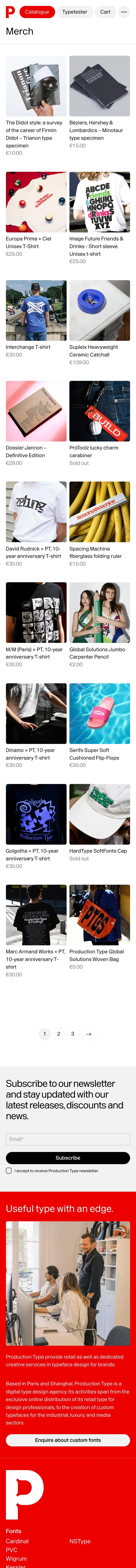 Production Type — Catalog