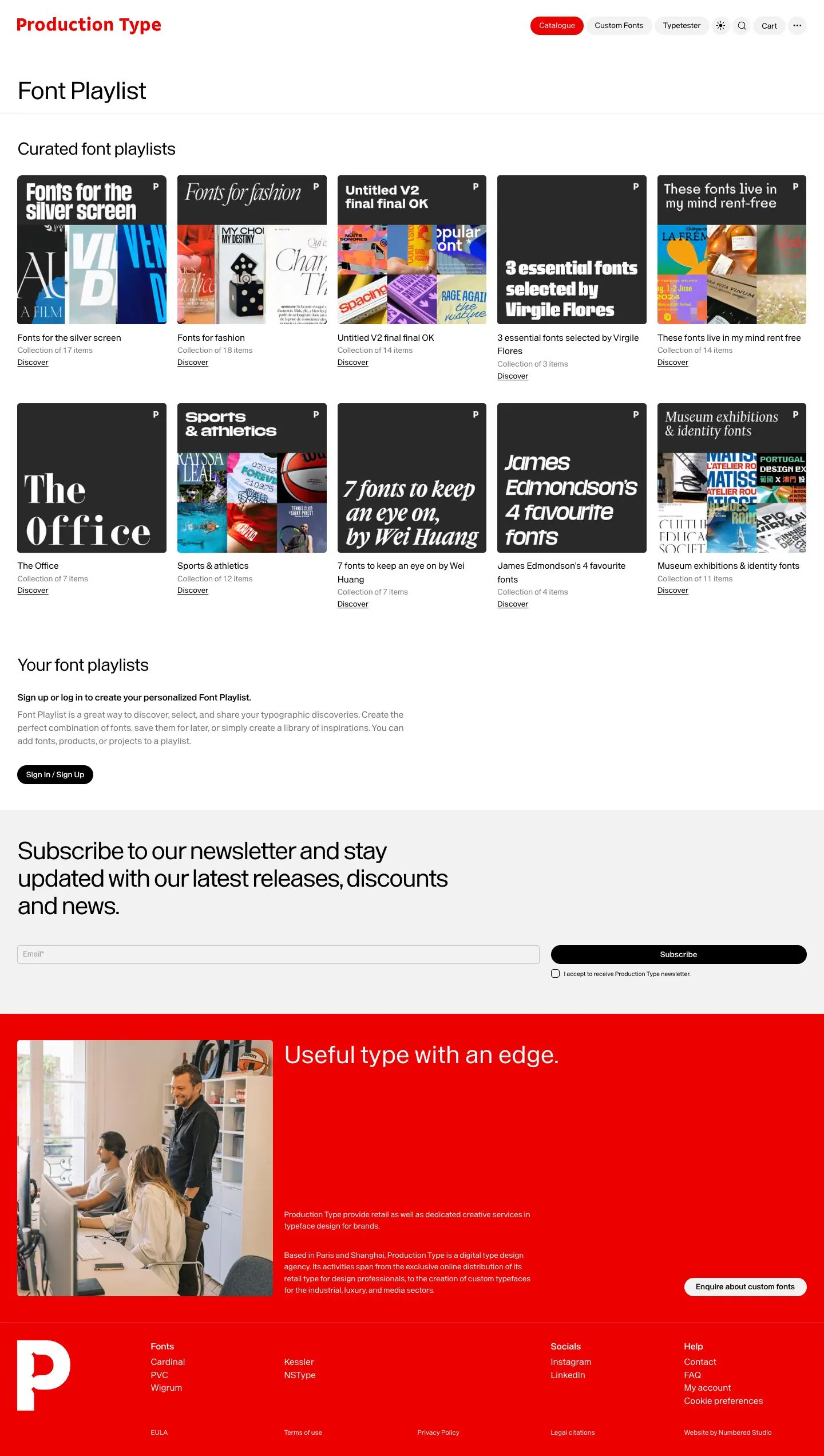 Production Type — Katalog