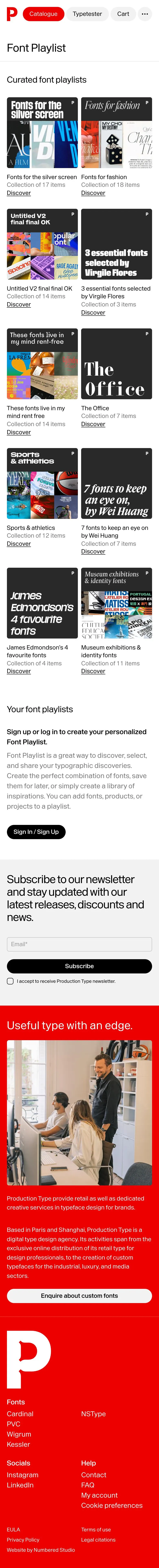 Production Type — Catalog