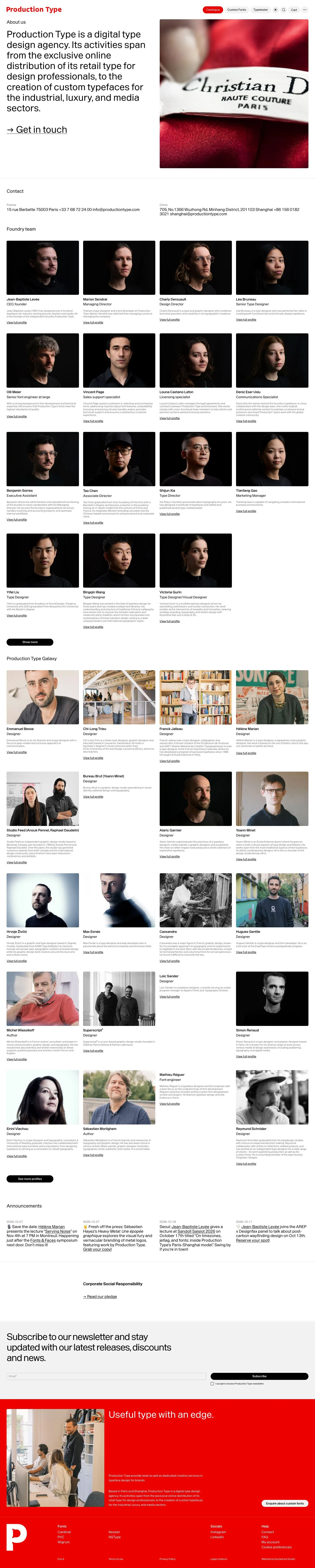Production Type — About