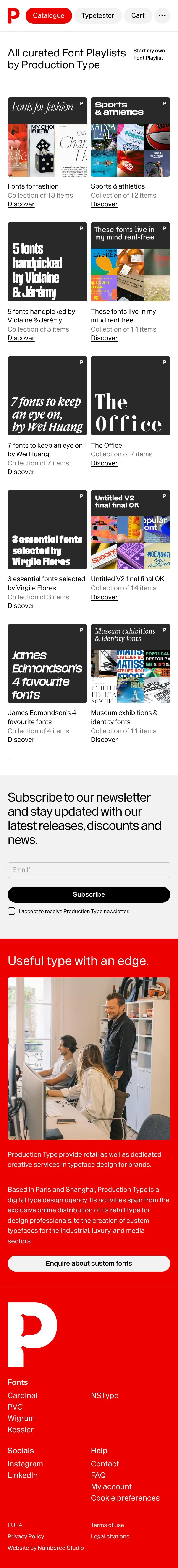 Production Type — Catalog