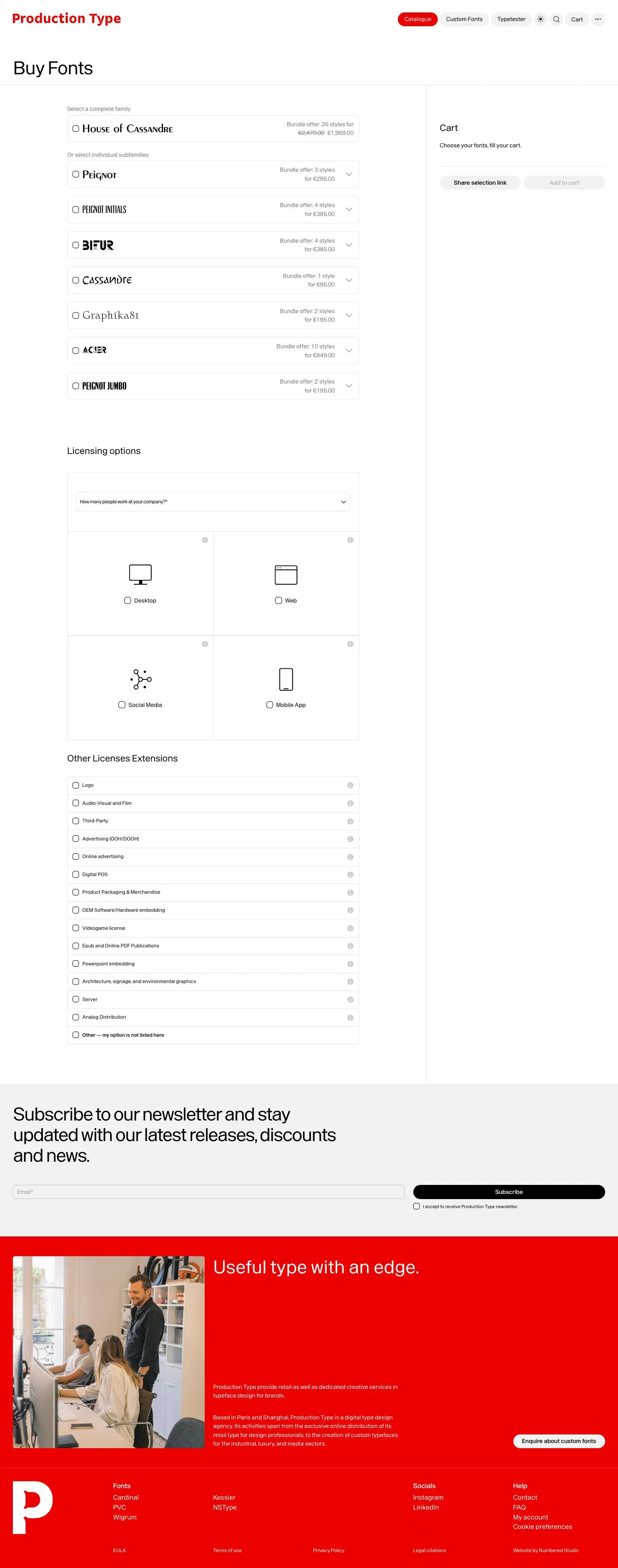 Production Type — Checkout