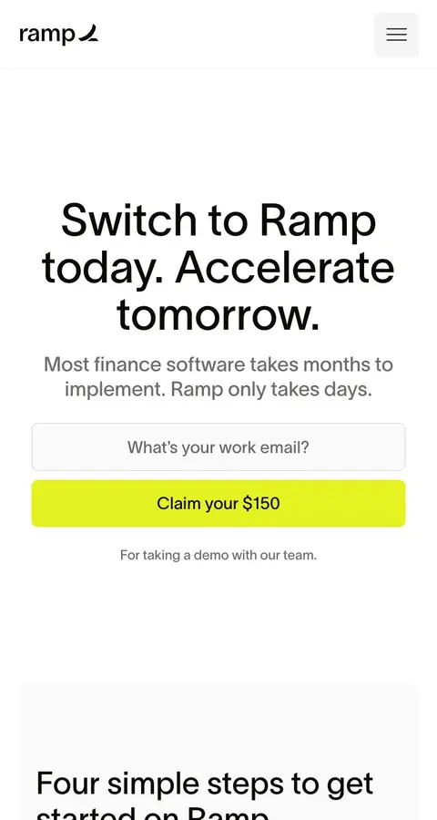 Landing page