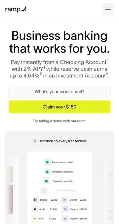 Landing page