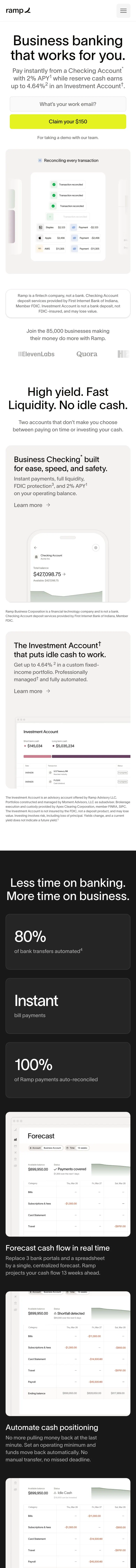 Ramp — Landing page