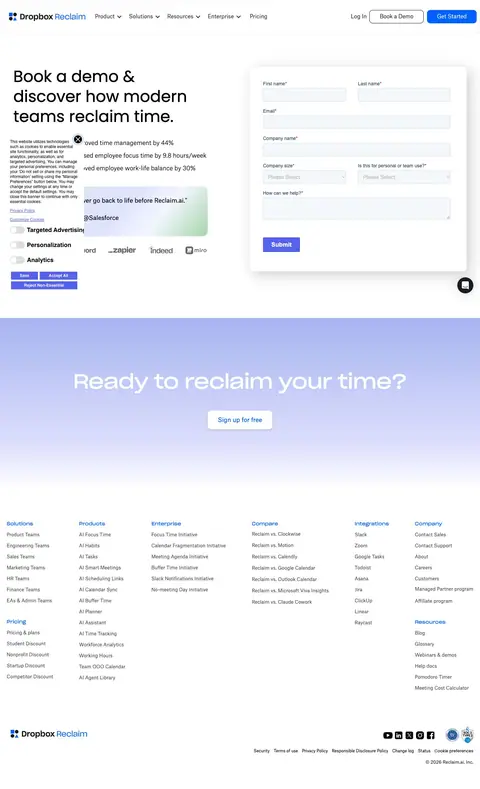 Reclaim — Aloqa
