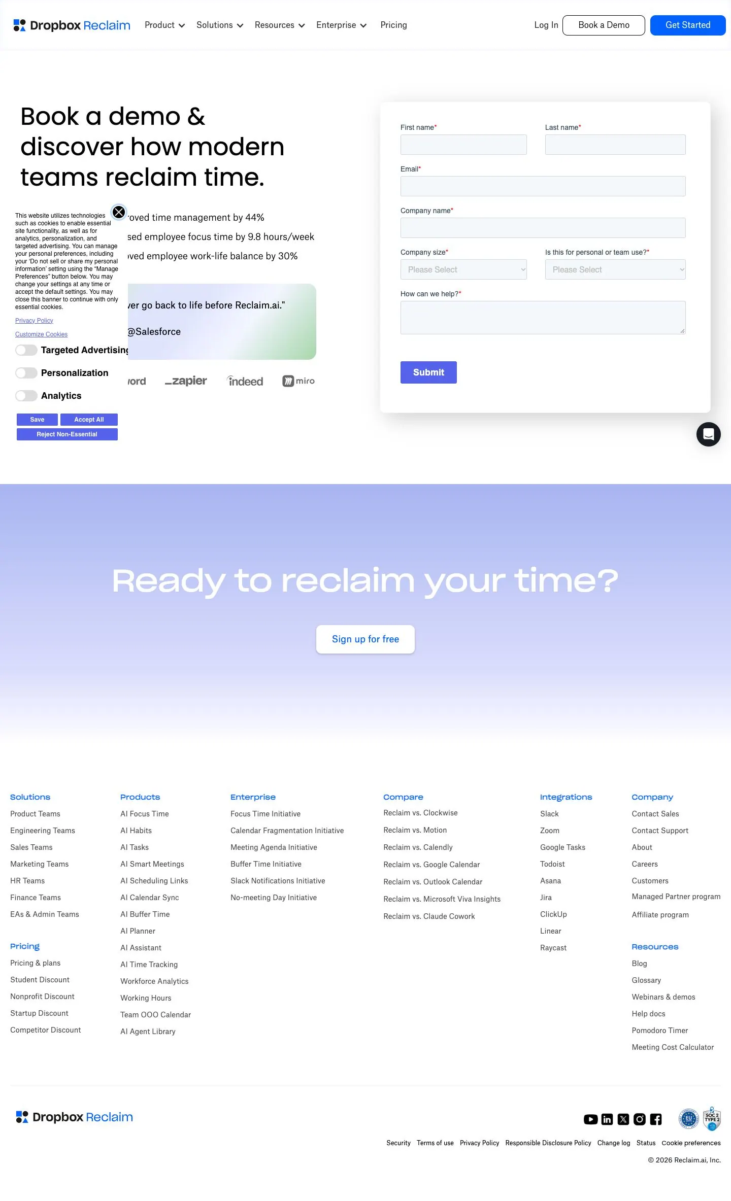 Reclaim — Aloqa