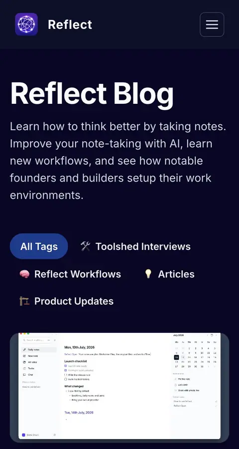Reflect — Yangiliklar va blog