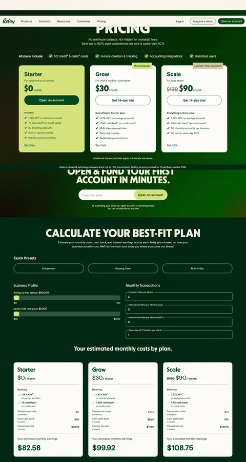 relayfi.com — Pricing