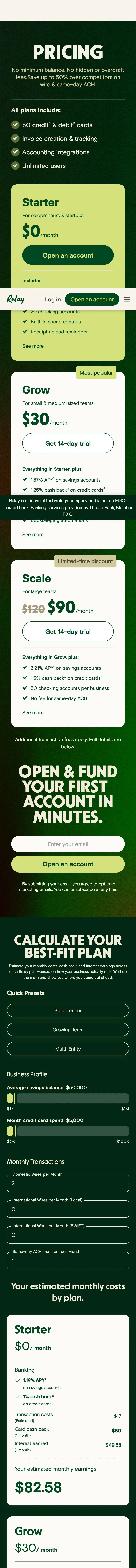 relayfi.com — Pricing