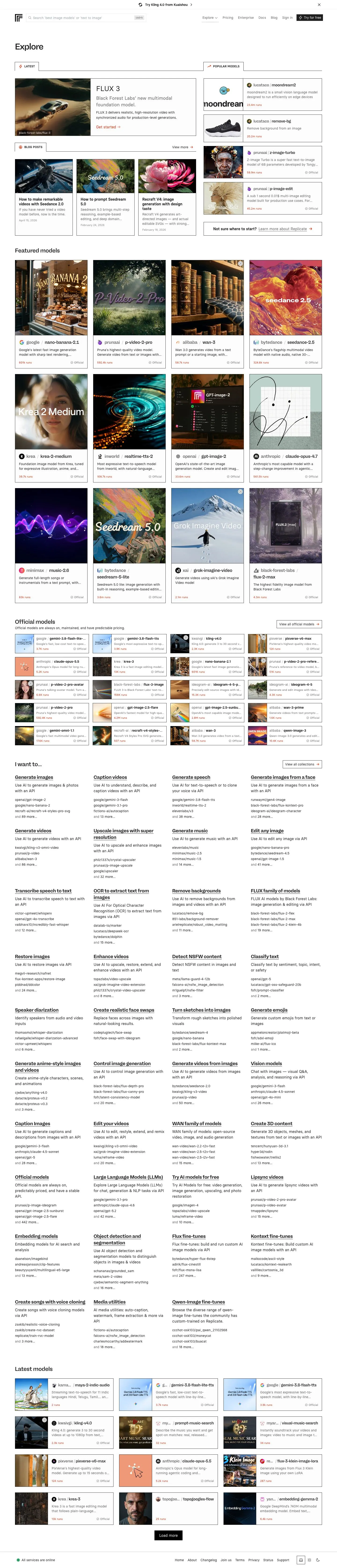Replicate — Katalog