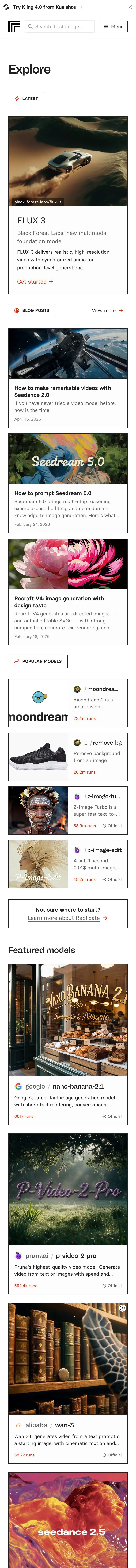 Replicate — Katalog