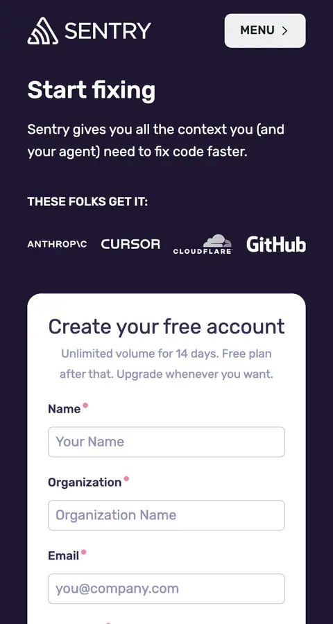 Sign up
