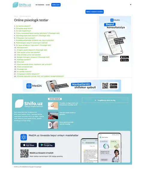 Shifo.uz — Katalog