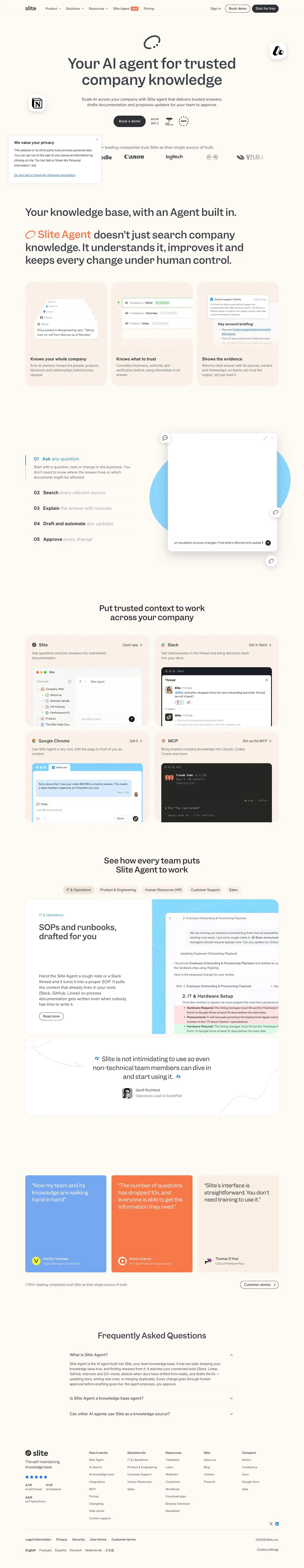 Slite — Biz haqimizda