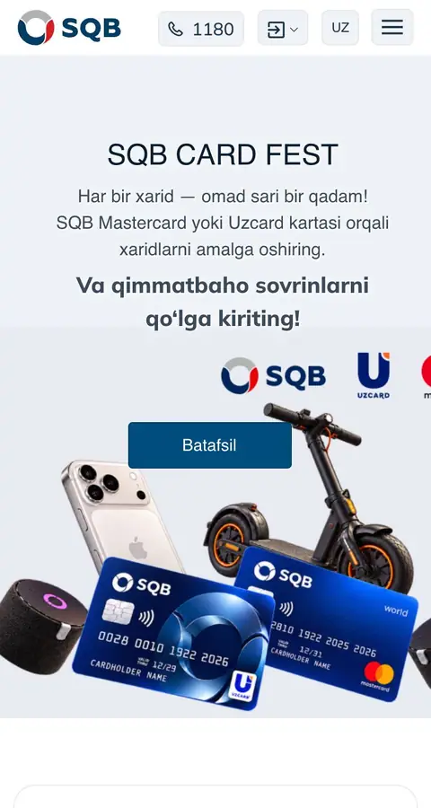 SQB — Bosh sahifa
