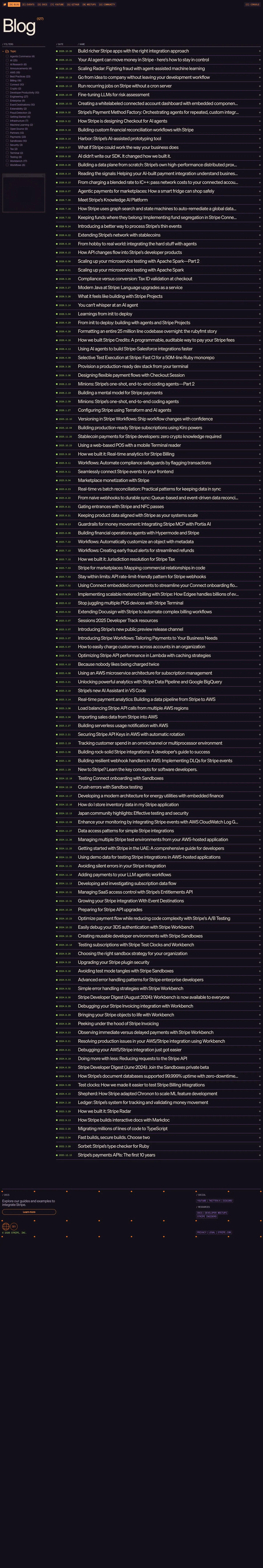 stripe.dev — Yangiliklar va blog