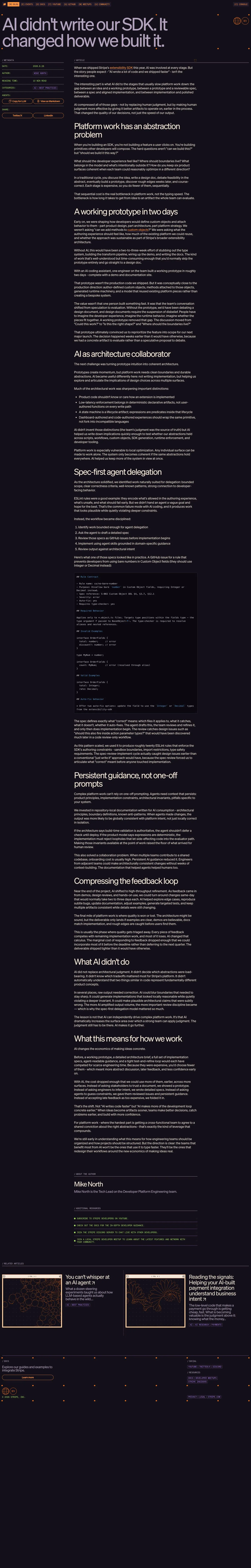 stripe.dev — Yangiliklar va blog
