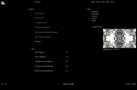 studiofreight.com — Aloqa
