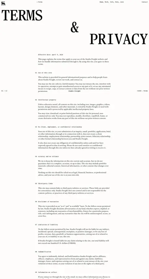 studiofreight.com — Huquqiy