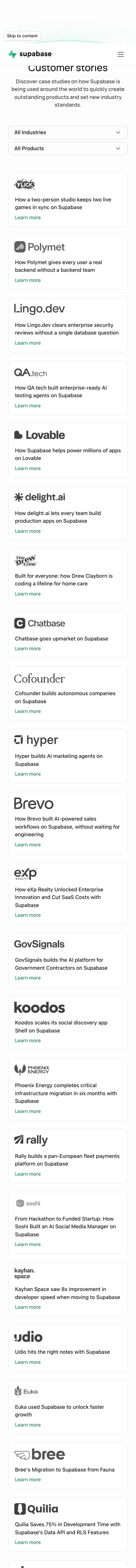 supabase.com — Boshqa