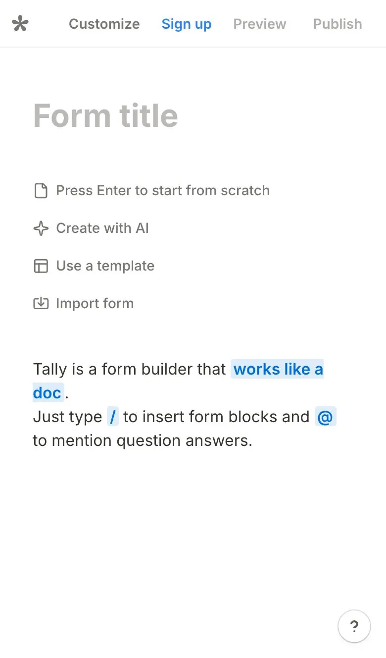 Tally — Boshqa